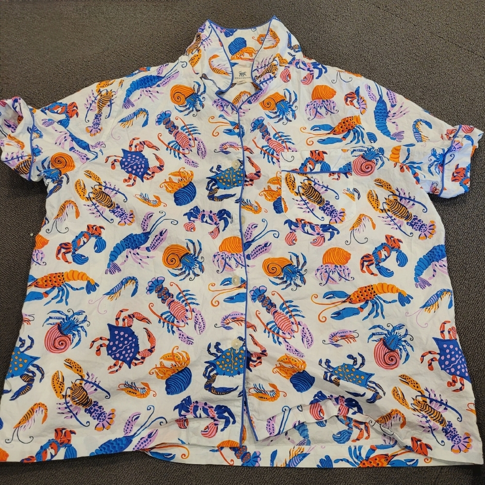 PRINTFRESH Women's Seafood Boil Cotton Novelty Print Short Sleeve Tee - Picture 3 of 4
